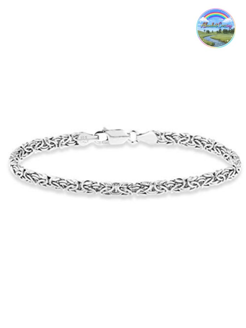 Italian 925 Sterling Silver 4mm Byzantine Anklet for Women, Lobster Clasp